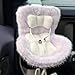 SwiftServ Doll Car Seat for 38 inch Figures Fits Character Plushes Blind Box Dolls Vinyl Collectibles Includes Air Vent Clip Desktop Stand Cute Car Ornament for Collectors Purple - Image 3