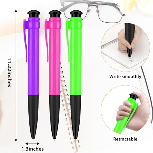 lyforx Jumbo Pens 11.3'' For Birthday Party Favors, Funny Party Favors Huge pens, Giant Pens Gag Gifts 3pcs Purle Green Pink - Image 2