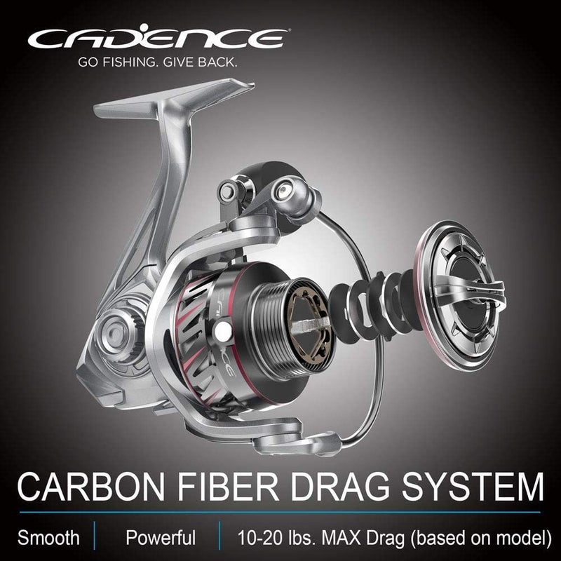 Cadence CS7 Aluminum Spinning Reel - 10 Bearings, 29LBs Max Drag, 6.2:1 Gear Ratio for Saltwater or Freshwater - Image 5