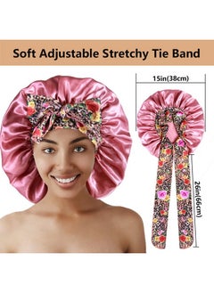 2Pcs Large Silky Bonnets With Tie Band Braid Bonnet, Satin Bonnet For Sleeping Curly Hair, A - pzsku/ZDF151530D2E5CC08CBAEZ/45/_/1735214515/0c73b74d-e444-4e63-942e-b19889285ce3