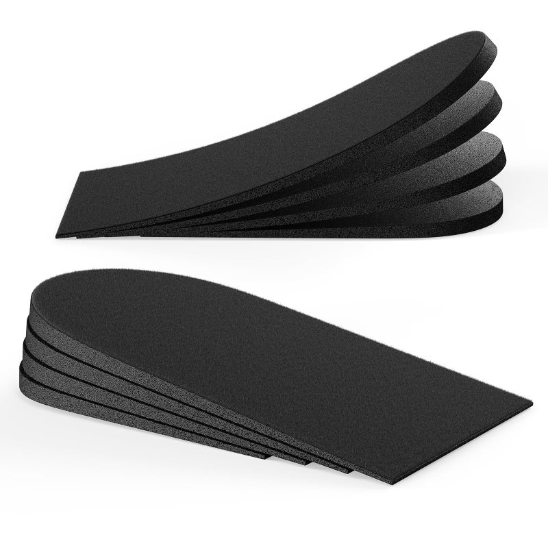 Bukihome Adjustable Heel Lift Inserts for Shoes - Bukihome Orthopedic Shoe Lift for Uneven Legs 4 Layers Height Increase Insole for Heel Pain,Heel Spur,Achilles Tendonitis,Black,Medium(Women 9-11.5/Men 7-9.5) - Image 1