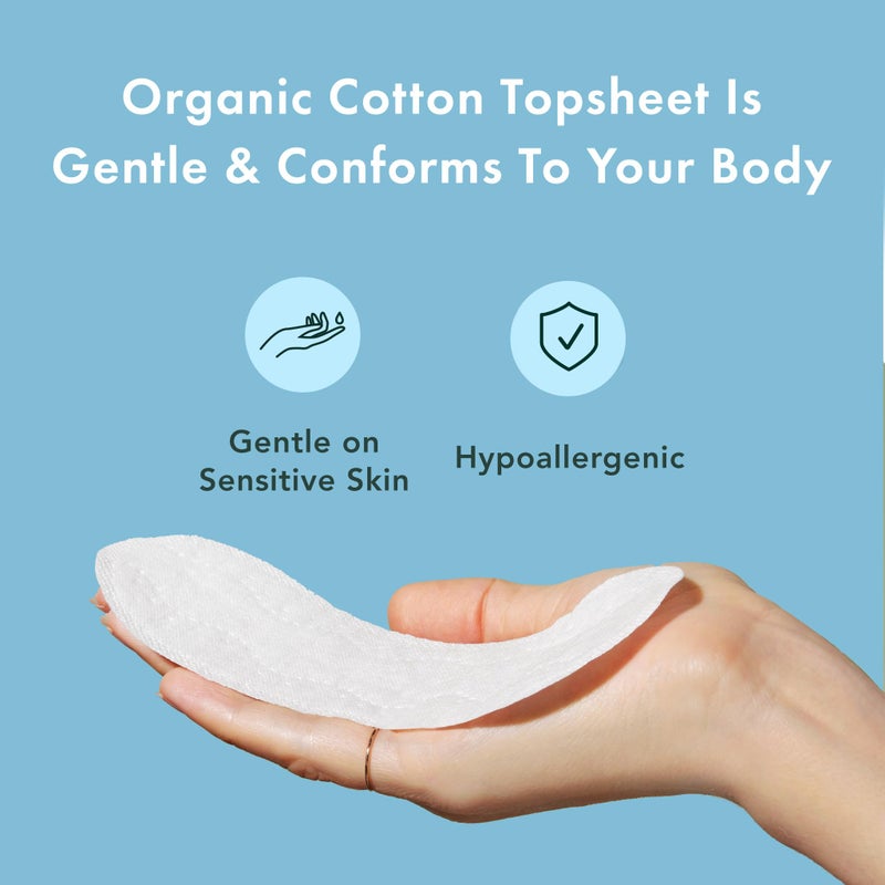 Rael Panty Liners for Women, Organic Cotton Cover - Daily Pantiliners, Light Absorbency, Unscented, Chlorine Free (Micro Thin, 280 Count) - Image 4