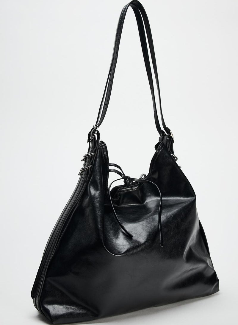 Zara Tote bag buckle bucket bag - Image 2