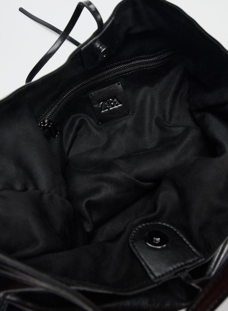 Zara Tote bag buckle bucket bag - Image 4