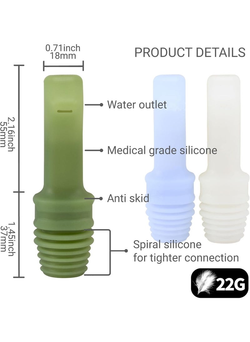 Meetion Comfort Pocket Shattaf for Travel & Camping, Travel Shattaf Compatible with Any Bottle, Portable Bidet Sprayer For Toilet, Travel Bidet, Shatafa (3 pcs, Multi -colour (Green, Blue, White)  - Image 2