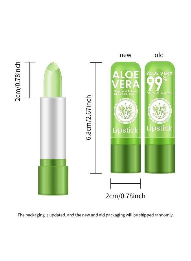 Ownest 5 Packs Aloe Vera Lipstick, Long Lasting Nutritious Soothing Lip Balm, Lips Moisturizing Magic Temperature Color Change Lipstick, Lip Care - Image 2