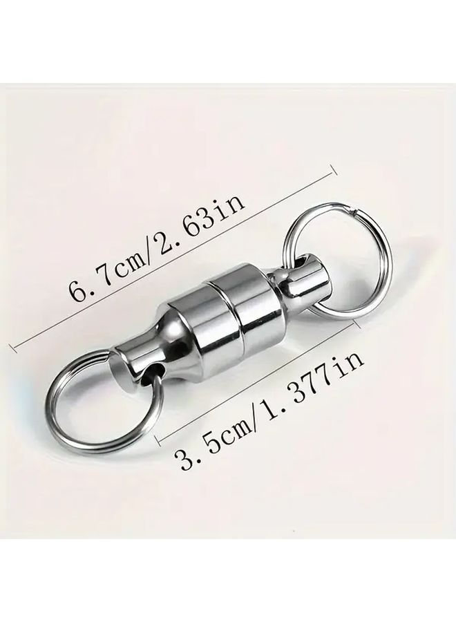 Heavy Duty Magnetic Metal Buckle 2pcs 11.02LB Capacity Industrial Keychain Hook - Image 1
