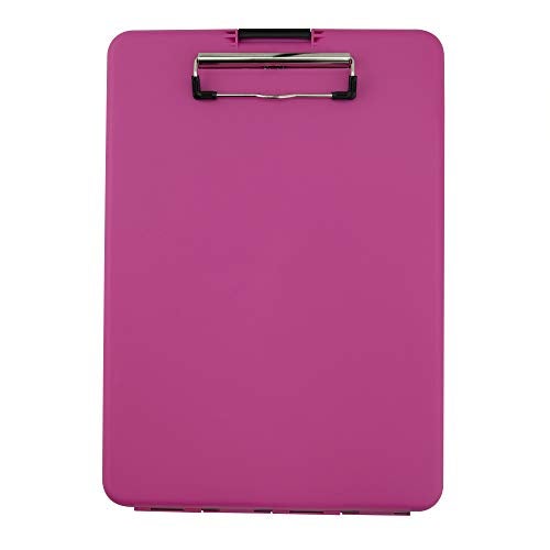 Saunders Pink SlimMate Plastic Storage Clipboard with Low Profile Clip - Portable Mobile Organizer for Home, Office, and Business Use (00835) - Image 2