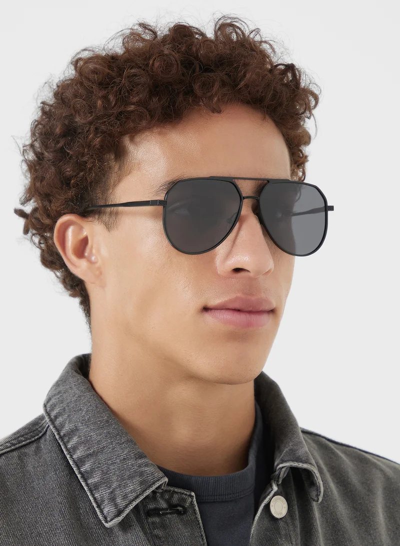 روبرت وود Polarized Lens Aviator Sunglasses