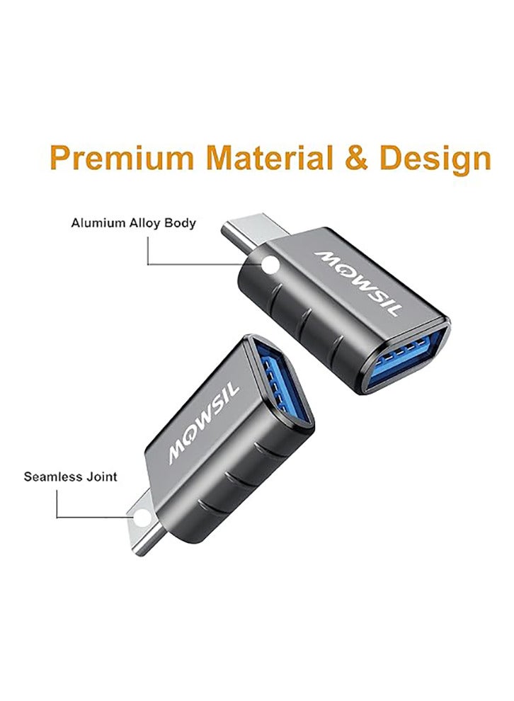 MOWSIL USB C to USB A Adapter, 5Gbps High Speed USB to USB C Extender, USB Male to Type C Female Converter Charging & Sync for iPhone 15, Laptops Logitech StreamCam VR Link Adapter - Image 2