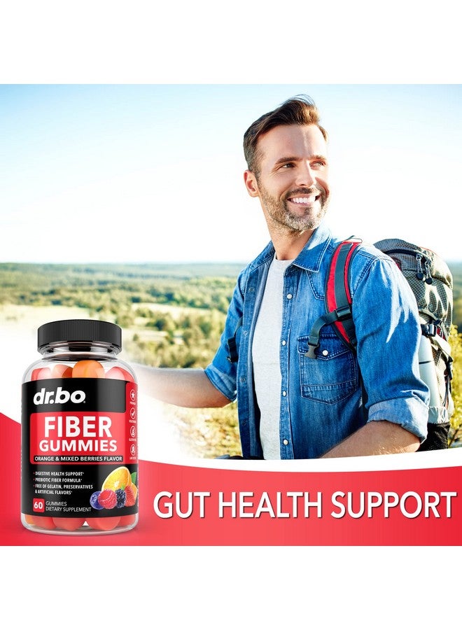 dr.bo Fiber Gummies for Adults & Kids - Tasty Gummy Prebiotic Fiber Supplement, Max Digestive Gut Health Supplements for Women & Men - Daily Cleanse High Chicory Root Inulin Prebiotics - 60 Chewable Gummies - Image 4
