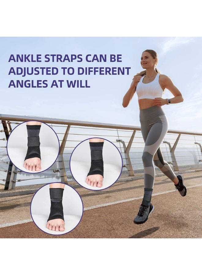 FDTY 2Pcs  Ankle Braces, Adjustable Compression Ankle Support Men & Women, for Achilles Tendon Support & Plantar Fasciitis, Stabilize Ankle Brace-Eases Ankle Joint uncomfortable & Sprained Ankle - Image 3