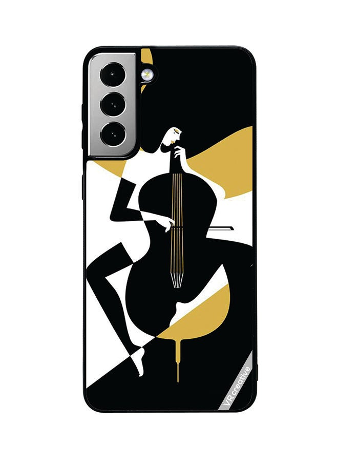 VR CREATIVE Protective Case Cover For Samsung Galaxy S21 FE 5G Girl With Insttrument Design Multicolour - Image 1