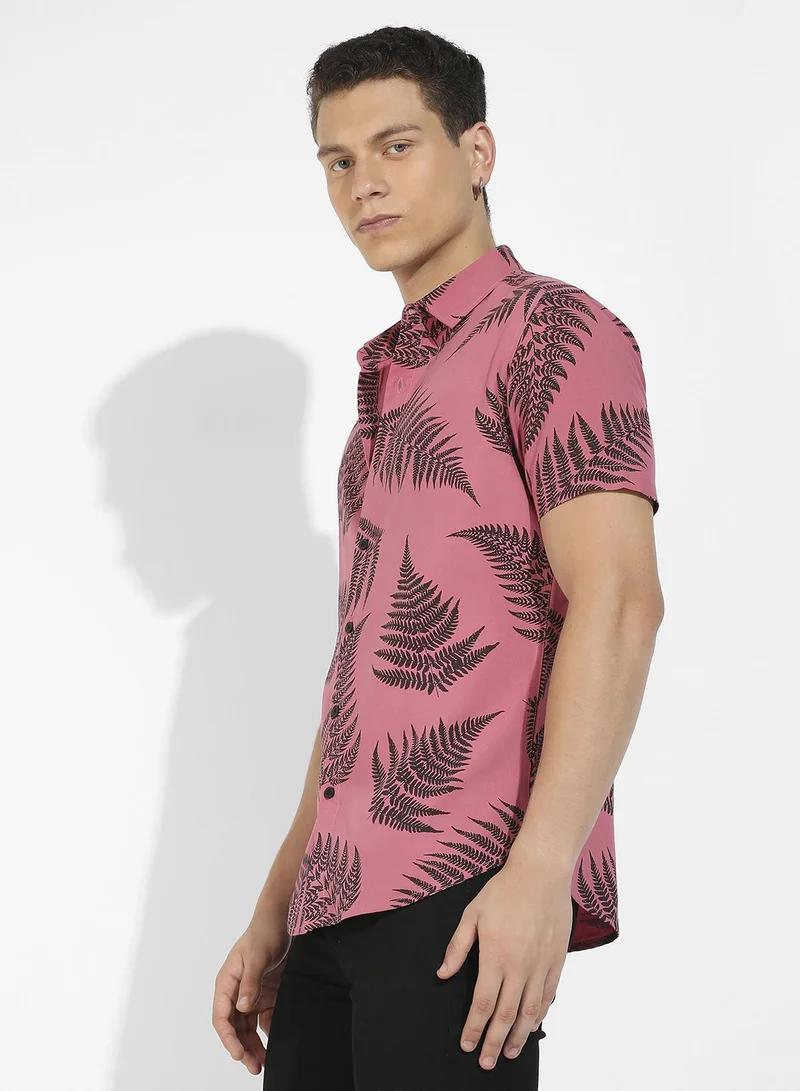 CAHOOT  Men's Brown Contrast Fern Shirt for Men | Best Price UAE