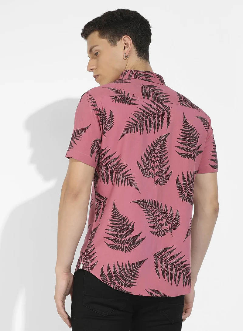 CAHOOT  Men's Brown Contrast Fern Shirt for Men | Best Price UAE