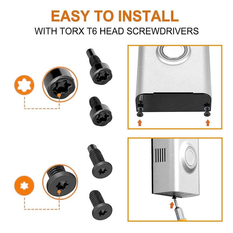 HAO HELPER Video Doorbell Screws,Video Doorbell Replacement Screws- Fits All Video Doorbell Models (4Set /20pcs) (Black) - Image 3