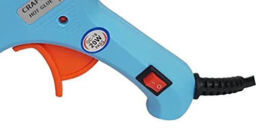 CRAFTYGUN SKY BLUE MINI 20 WATT HOT MELT GLUE GUN WITH 20 HOT GLUE STICKS - Image 3