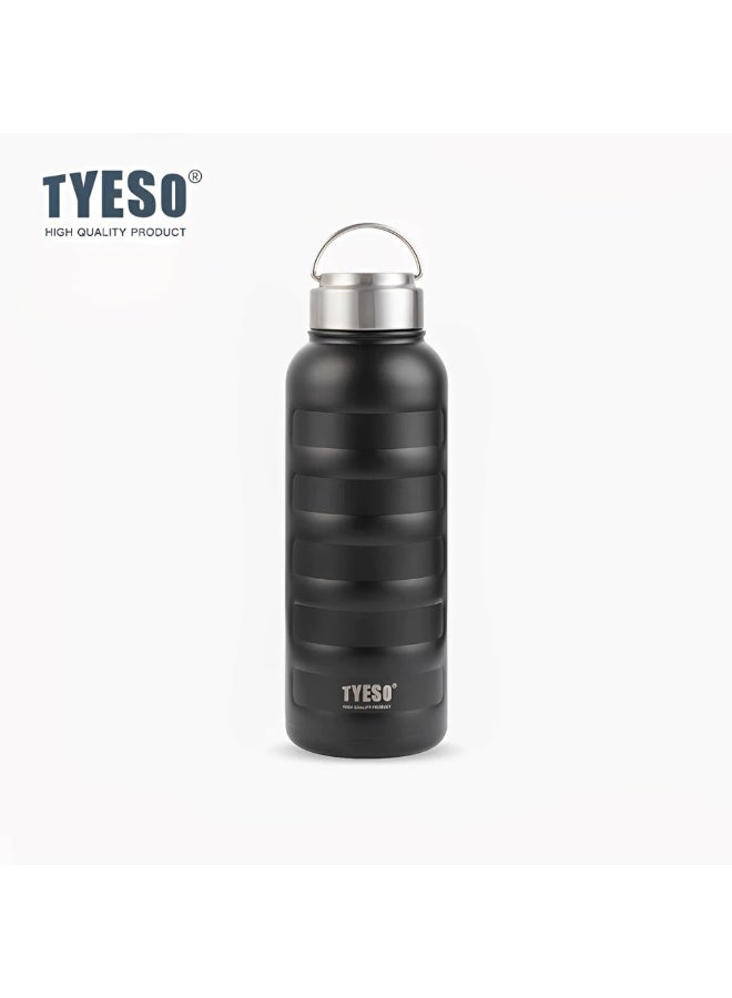 TYESO Ascent Vacuum Insulated Stainless Steel Water Bottle 270ml Double Wall Thermal Flask with Leakproof Lid & Foldable Handle, Keeps Hot and Cold for Hours, BPA Free Reusable Drinking Bottle for Travel, Office, Gym and Outdoor Use - Image 1