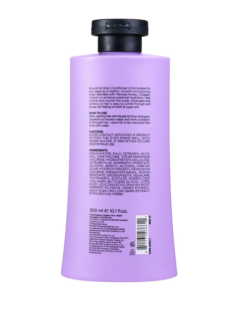Luxliss Nourish & Gloss For All Hair Types Conditioner 300ML  - Image 2