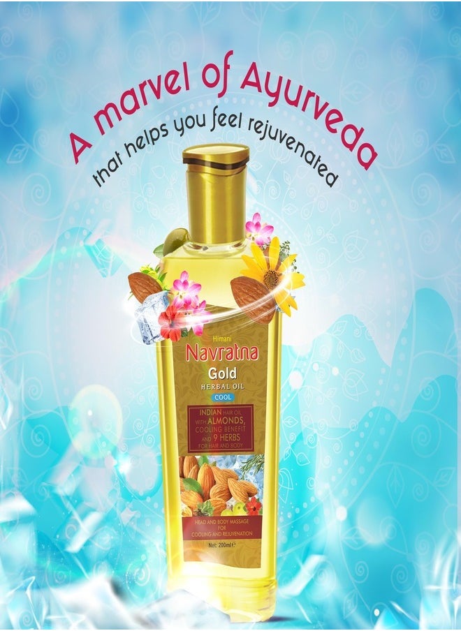 Navratna Himani Navratna Gold Herbal Oil Cool - 300ML  - Image 3