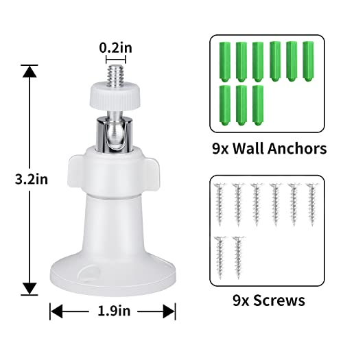 StartVision Wall Mount for All Arlo Camera, Arlo Ultra, Arlo Essential, eufyCam E/2C, Ultra/Ultra 2, & Others - Ring Stick Up Cam Battery with 1/4 Screw Head （Camera not Included）(3pcs) - Image 4