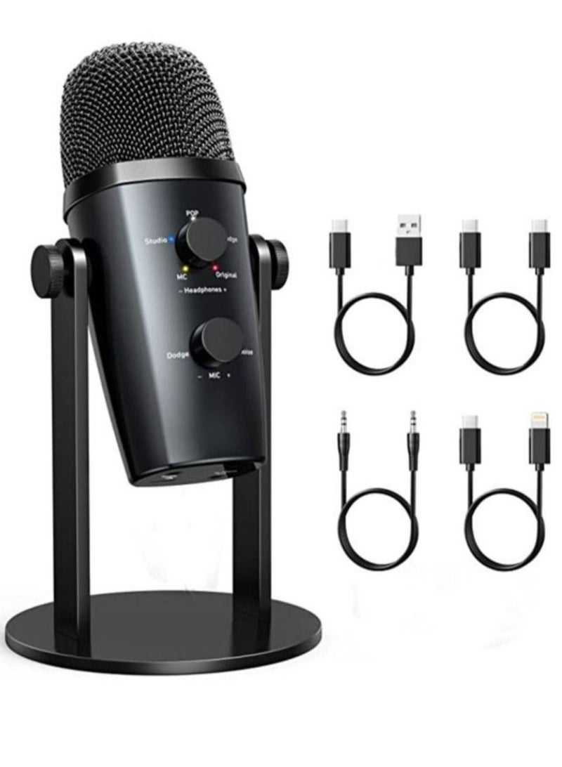 Jmary PW10 Professional Metal Voice Recording Usb Condenser Studio And Podcast Recording Gaming Microphones - Image 1