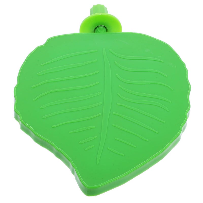 Natural Wood Bird Perch Stand Platform with Leaf Shape for Small Parrots Cage Accessory - Image 2