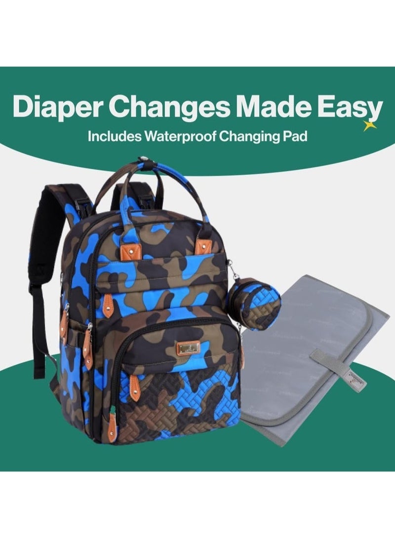 BabbleRoo Multifunctional Waterproof Diaper Bag, Essential Travel Baby Tote with Changing Pad, Baby Carrier and Pacifier Cover - Unisex, Dark Grey - Image 5