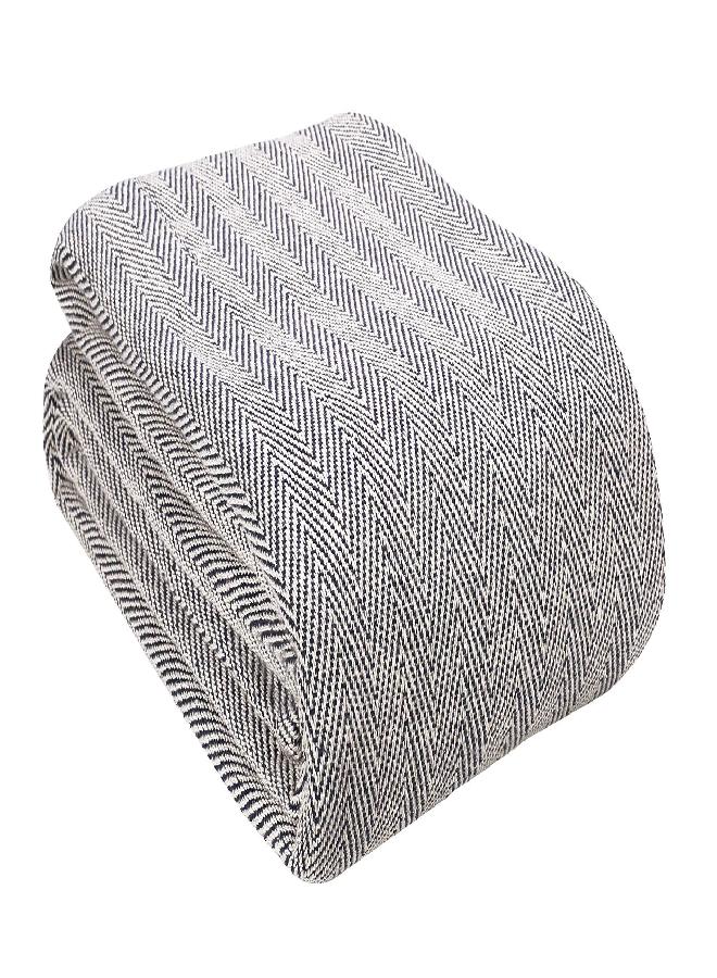 GLAMBURG 100% Soft and Breathable Cotton Thermal Blanket King Navy - Perfect for Layering Any Bed for All Season - Image 2