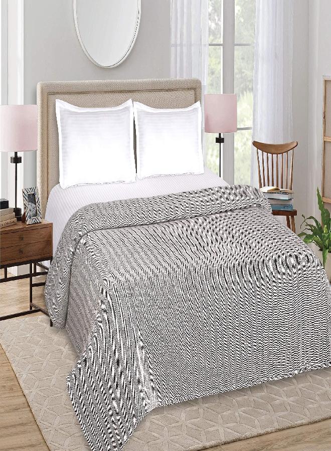 GLAMBURG 100% Soft and Breathable Cotton Thermal Blanket King Navy - Perfect for Layering Any Bed for All Season - Image 1