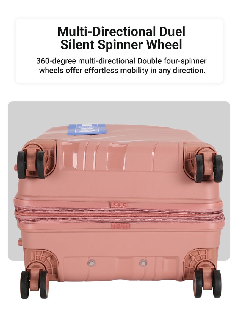 فيبتور مجموعة حقائب سفر بعجلات دوارة 360 درجة من مادة البولي بروبيلين الناعمة مع قفل TSA مقاس 20/24/28 بوصة - Image 5