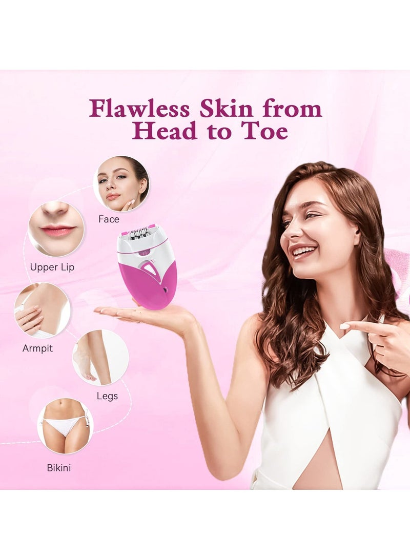 XiuWoo Epilator for Women, Portable Women Cordless Ladies Electric with LED Light Underarms, Legs, Arms, Bikini, - Image 3