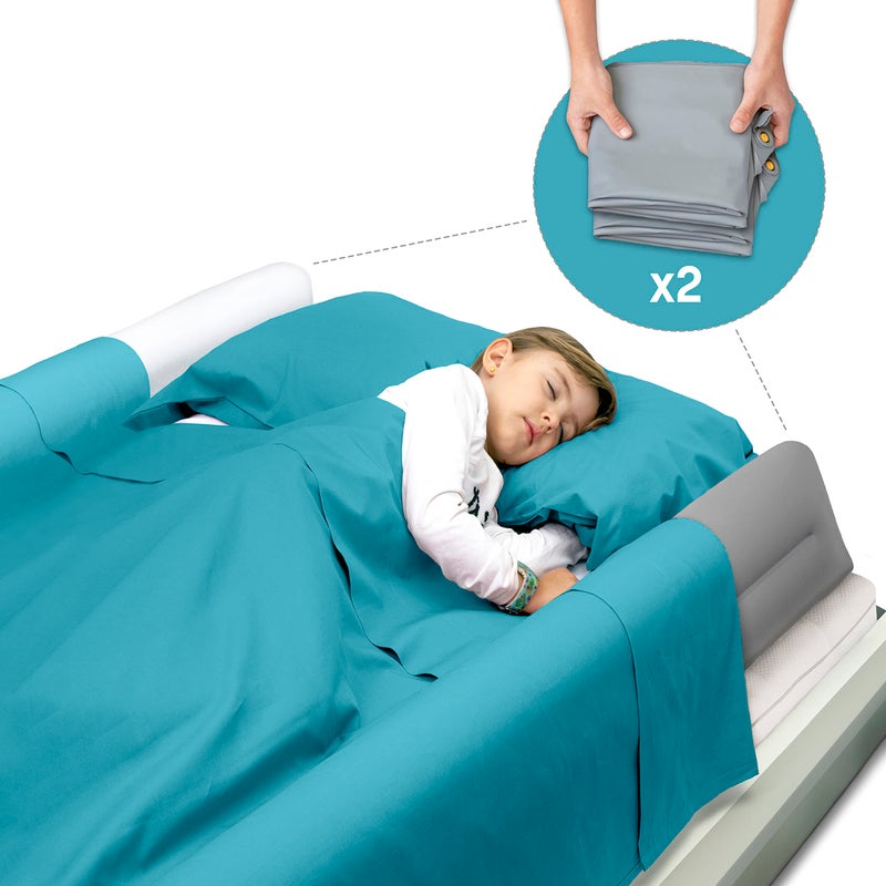 BANBALOO - 2-Pack Inflatable Bed Bumper for Children - Child Fall Protection, Inflatable Travel Bed Rail, for fold-Away, Single, Double, Queen Size, King Size and Montessori beds - Image 1