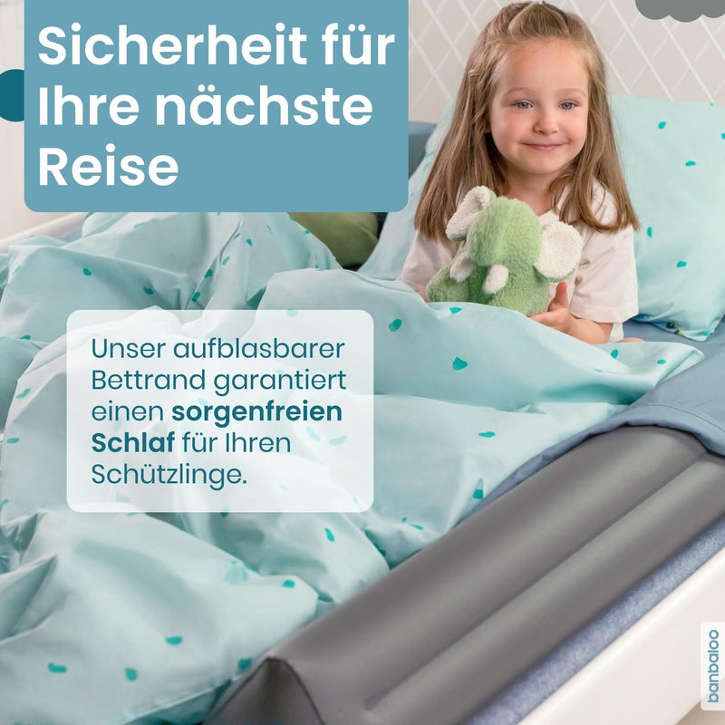 BANBALOO - 2-Pack Inflatable Bed Bumper for Children - Child Fall Protection, Inflatable Travel Bed Rail, for fold-Away, Single, Double, Queen Size, King Size and Montessori beds - Image 2