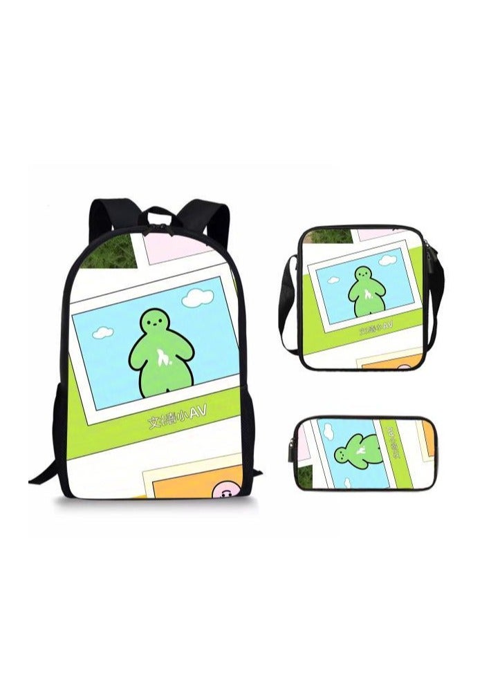 Cartoon style universal three-piece schoolbag - 454  - Image 1