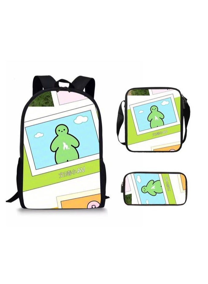 Cartoon style universal three-piece schoolbag - 454  - Image 2