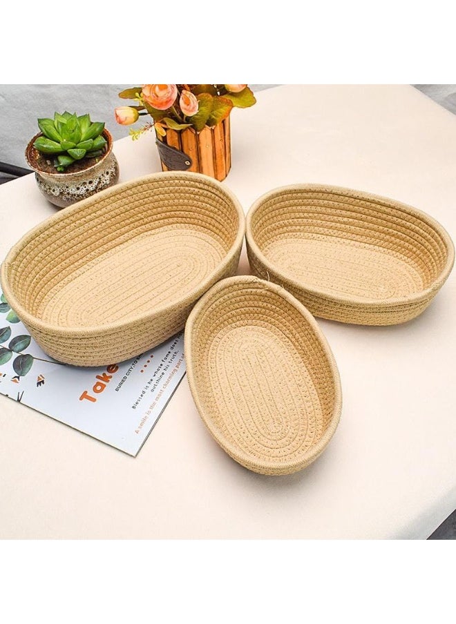 3 in 1 Multipurpose Storage Basket Set - Stylish and Practical Design for Home and Office i