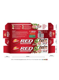 Dabur Red Paste India'S No.1 Ayurvedic Paste Provides Protection Plaque Removal Toothache Yellow Teeth Bad Breath 200G  - Image 3