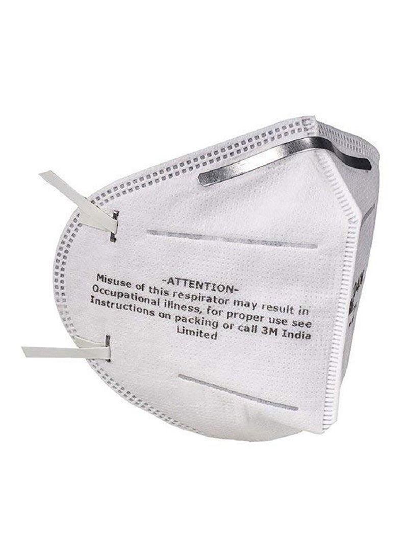 3M 3-Piece Disposable Adjustable Nose Clip Non-Valved Respiratory Mask Set White 2.2 x 12 x 12 cm UU008319186  - Image 2