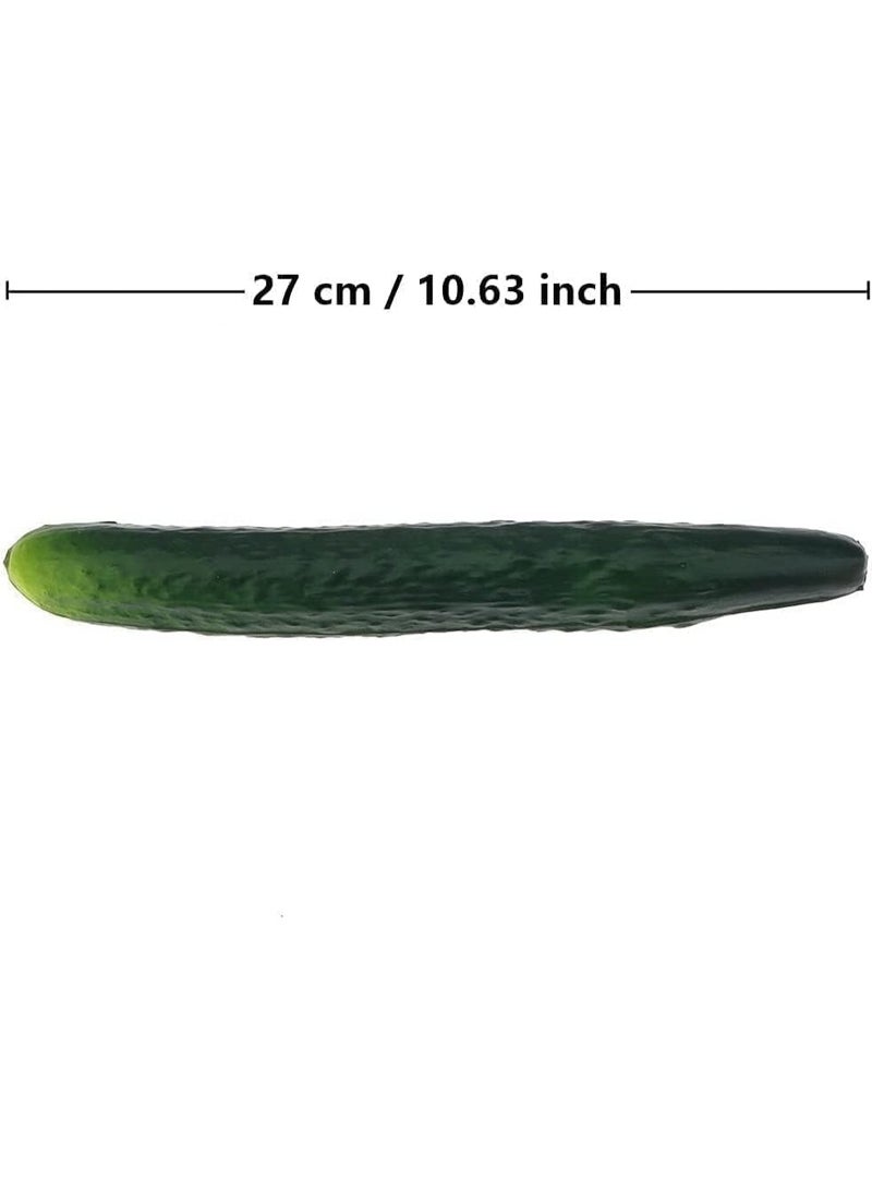 2 Pcs Soft Pu Artificial Cucumber, Fake Vegetables Decorative Vegetable Model, Easy to Carry, for Home Decor DIY Accessories Shooting Photography Props - Image 2