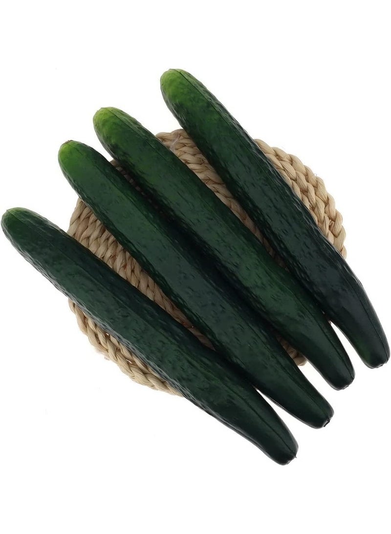 2 Pcs Soft Pu Artificial Cucumber, Fake Vegetables Decorative Vegetable Model, Easy to Carry, for Home Decor DIY Accessories Shooting Photography Props - Image 3