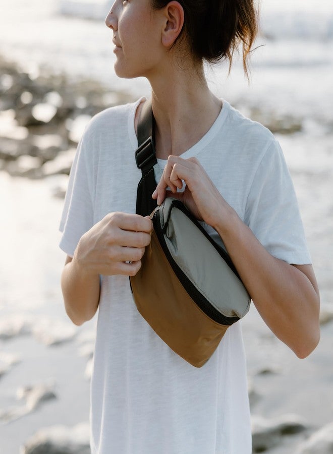 Nomadix Fanny Pack Eastern Beach - Lightweight, Water-Resistant Crossbody Bag for Hiking, Festivals, and Travel - Eco-Friendly Recycled Nylon with Key Clip, Dual Pockets, and Secure Storage - Image 5