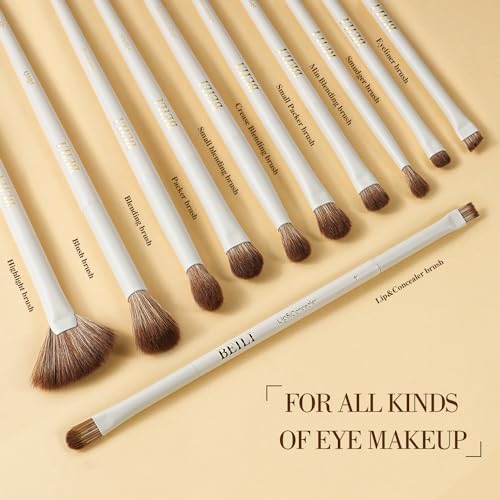 BEILI Makeup Brush Set 15Pcs Labeled Makeup Brushes Premium Synthetic Foundation Powder Contour Blush Concealers Eye Shadow Eyeliner Blending Face Brush Set - Image 3
