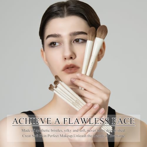 BEILI Makeup Brush Set 15Pcs Labeled Makeup Brushes Premium Synthetic Foundation Powder Contour Blush Concealers Eye Shadow Eyeliner Blending Face Brush Set - Image 4