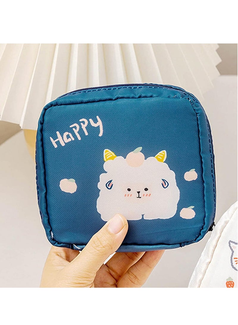 SYOSI Sanitary Napkin Storage Bag, Zipper Menstrual Pad Bag Portable Tampons Holder for Purse First Period Kit Teen Girls Store Pads Women(4Pcs)  - Image 5