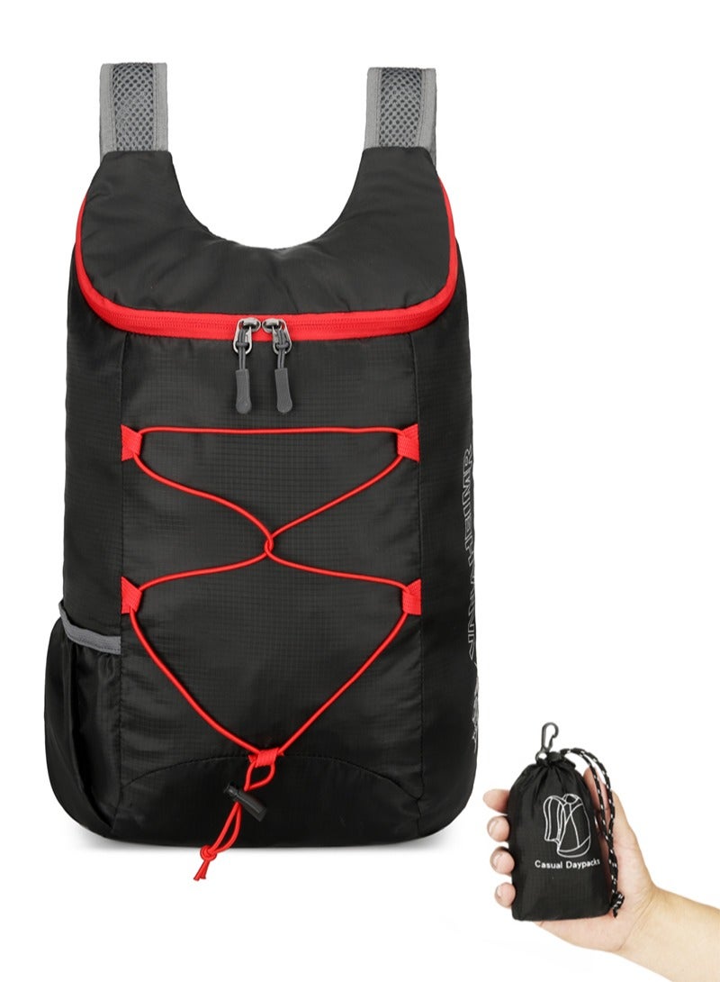 لبونير حقيبة ظهر خارجية خفيفة الوزن وقابلة للطي للمشي لمسافات طويلة والسفر والتخييم والاستخدام اليومي - نسيج متين ومقاوم للماء بسعة كبيرة، وأجزاء متعددة، وأحزمة كتف مريحة وتنفس، وجيوب جانبية للوصول السريع، ومنظم تخزين داخلي - مثالية للمغامرات الخارجية والتنقل والمدرسة والأنشطة الرياضية - Image 1