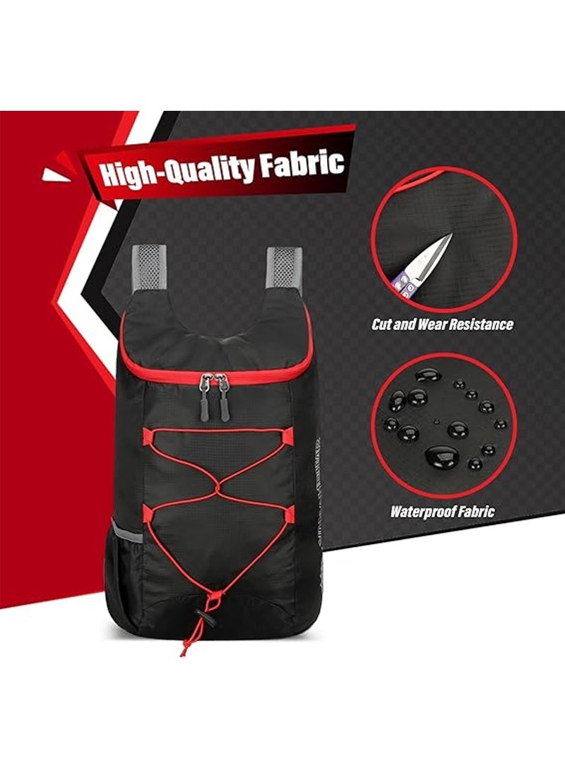 لبونير حقيبة ظهر خارجية خفيفة الوزن وقابلة للطي للمشي لمسافات طويلة والسفر والتخييم والاستخدام اليومي - نسيج متين ومقاوم للماء بسعة كبيرة، وأجزاء متعددة، وأحزمة كتف مريحة وتنفس، وجيوب جانبية للوصول السريع، ومنظم تخزين داخلي - مثالية للمغامرات الخارجية والتنقل والمدرسة والأنشطة الرياضية - Image 4