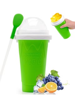 Slushie Maker Cup, Magic Quick Frozen Smoothies Cup Cooling Cup Double Layer Squeeze Cup Slushy Maker, Homemade Ice Cream Maker DIY it for Children and Family