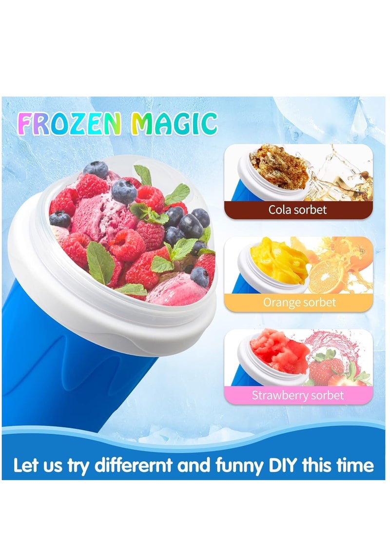 ELTRAZONE - Slushie Maker Cup, Magic Quick Frozen Smoothies Cup Cooling Cup Double Layer Squeeze Cup Slushy Maker, Homemade Ice Cream Maker DIY it for Children and Family - Image 1