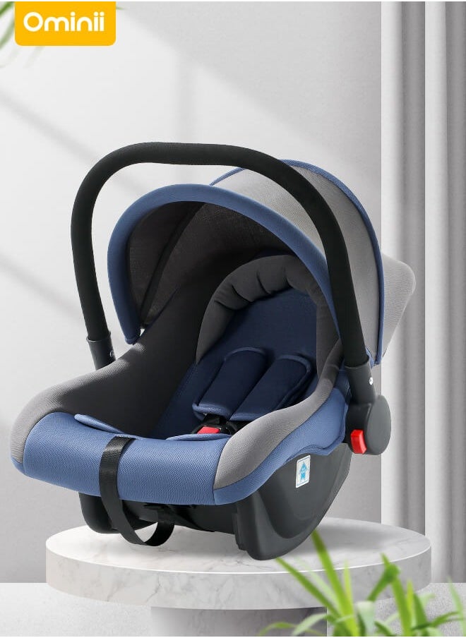 Ominii Baby Safety Car Seat, Baby Basket Car for Sleeping with a Portable Hand Basket Rocking Chair, with Full Body Support Cushion  - Image 1